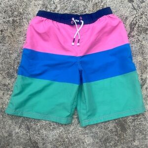 EUC Mini Boden Stripe Swim Trunks Shorts 13/14Y
